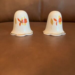 Hall Superior Autumn w/ Gold Leaf Salt & Pepper Shakers